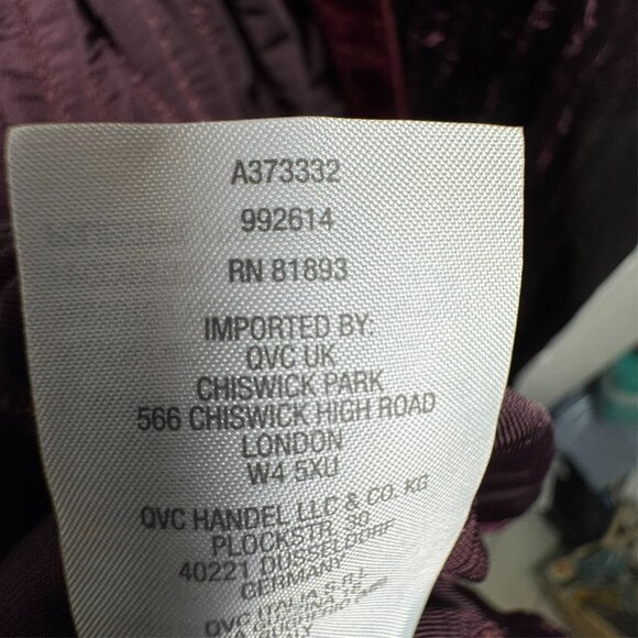 Logo Lavish Lori Goldstein burgundy crushed velvet duster size 1X long cardigan - Picture 8 of 9